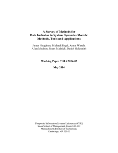 A Survey of Methods for Data Inclusion in System Dynamics