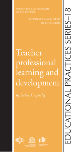 Teacher professional learning and development