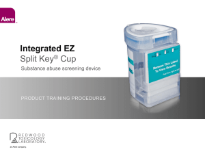 Integrated EZ Split Key® Cup - Redwood Toxicology Laboratory