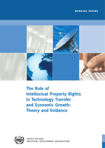 The Role of Intellectual Property Rights in Technology Transfer and