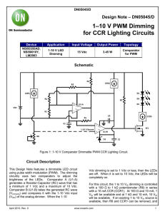 1–10 V PWM Dimming for CCR Lighting Circuits