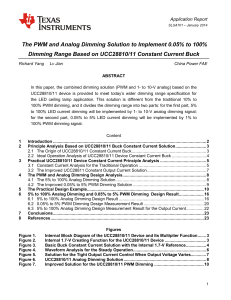 PWM and Analog Dimming Solution to