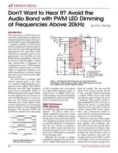 March 2009 - Don`t Want to Hear It? Avoid the Audio Band with PWM