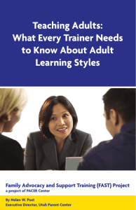 Teaching Adults: What Every Trainer Needs to Know About Adult