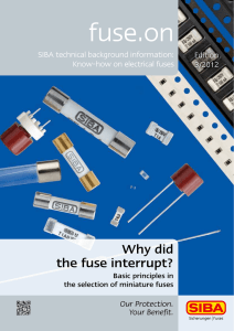 Why did the fuse interrupt? - SIBA