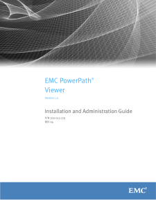 EMC® PowerPath Viewer: Installation and Administration guide