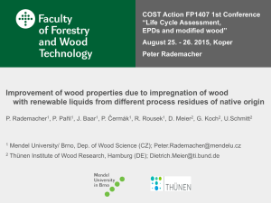 Improvement of wood properties due to impregnation of wood