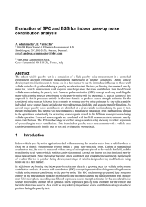 Evaluation of SPC and BSS for indoor pass