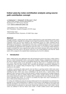 Indoor pass-by noise contribution analysis using source path