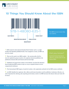 10 Things You Should Know About the ISBN