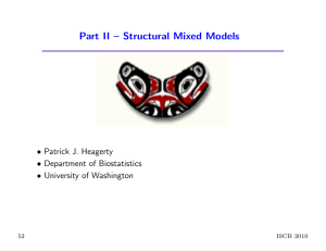 Part II – Structural Mixed Models
