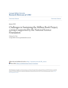 Challenges in Sustaining the Million Book Project, a project