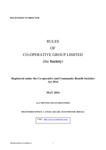 RULES OF CO-OPERATIVE GROUP LIMITED (the Society)
