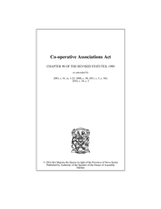 Co-operative Associations Act