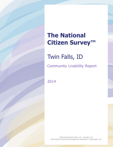 City of Twin Falls Liveability Report