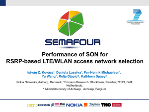 Performance of SON for RSRP-based LTE/WLAN