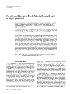 Fermi Level Control of Point Defects