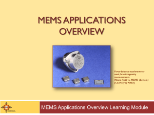 mems applications overview - Scme