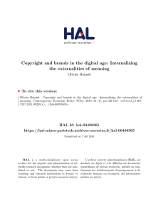 Copyright and brands in the digital age: Internalizing the - Hal-SHS