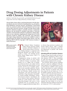 Drug Dosing Adjustments in Patients with Chronic Kidney Disease