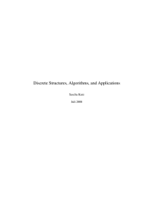Discrete Structures, Algorithms, and Applications