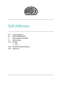 Self Adhesive - ARDEX New Zealand