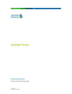Customer Terms - Standard Chartered Bank