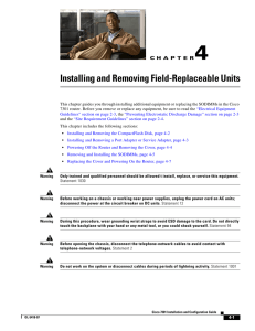 Installing and Removing Field-Replaceable Units