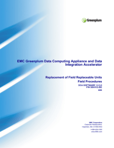 Replacement of Field Replaceable Units