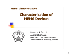 Characterization of MEMS Devices