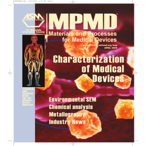 Characterization of Medical Devices