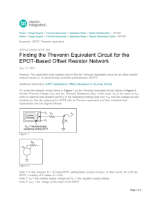 Finding the Thevenin Equivalent Circuit for the EPOT-Based