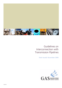 Guidelines on Interconnection with Transmission Pipelines