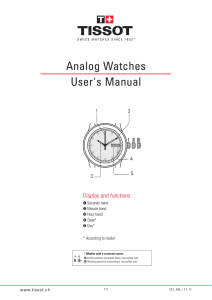 Analog Watches User`s Manual