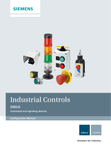 Configuration Manual Command and signaling devices