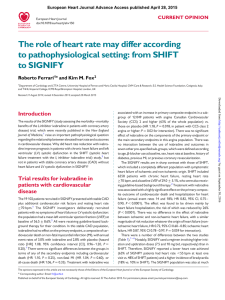 The role of heart rate may differ according to pathophysiological