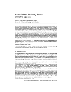 Index-Driven Similarity Search in Metric Spaces