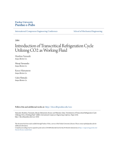 Introduction of Transcritical Refrigeration Cycle - Purdue e-Pubs