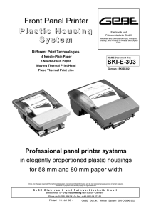 Plastic Housing System Front Panel Printer