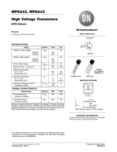 MPSA42 - NPN High Voltage Transistors