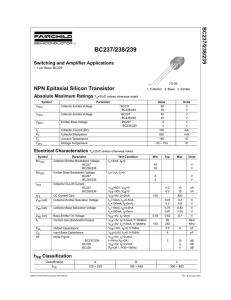 BC237/238/239 NPN Epitaxial Silicon Transistor