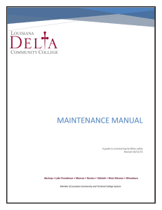 Maintenance Manual - Louisiana Delta Community College