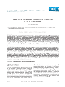 MECHANICAL PROPERTIES OF CONCRETE SUBJECTED TO