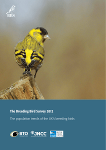 The Breeding Bird Survey 2012 - British Trust for Ornithology