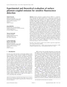 Experimental and theoretical evaluation of surface plasmon