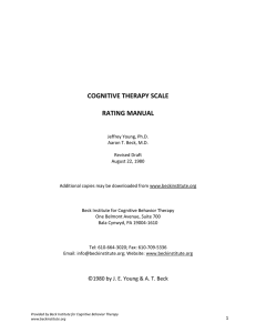 cognitive therapy scale rating manual