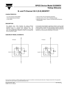 Vishay Siliconix SPICE Device Model Si3590DV N- and P