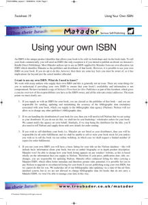 Using your own ISBN