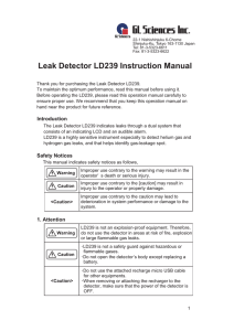 Leak Detector LD239 Instruction Manual