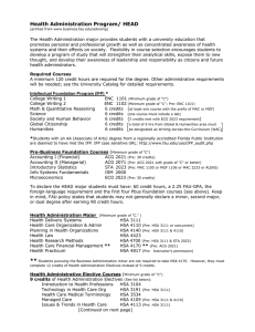 Health Administration Program/ HEAD